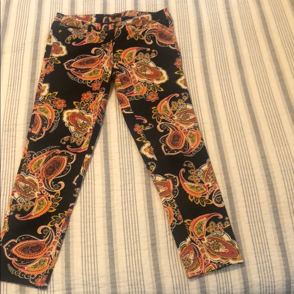Paisley pants skinny ankle